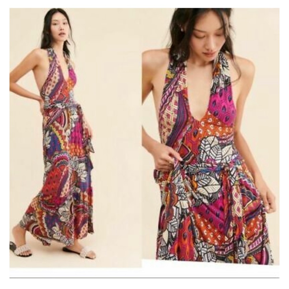 Maeve halter maxi by Anthropologie